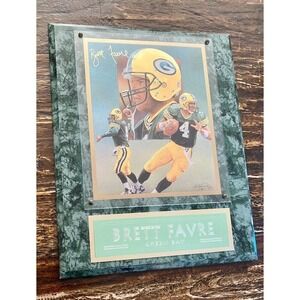 Brett Favre Packers Plaque Christopher Paluso Metal Litho NFL Collectible Art